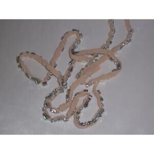 Rhinestone beaded Bridal shoulder strap Beaded Detachable beige spaghetti straps